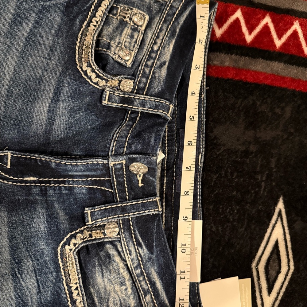 Miss Me Blue Boot Cut Jeans Classic Style - Picture 12 of 15